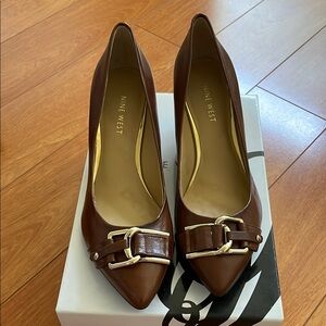 Nine West Brown Leather Heels